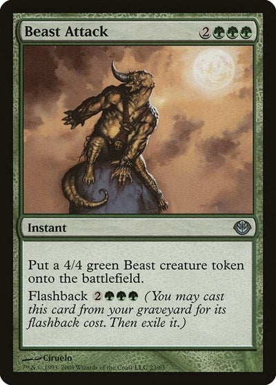 Beast Attack (DDD) #23 Uncommon (Moderately Played) Duel Decks: Garruk vs. Liliana Magic: The Gathering: 2009