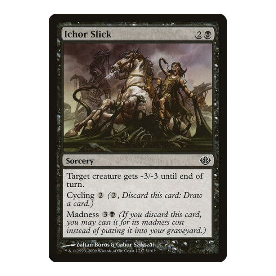 Ichor Slick (DDD) #51 Common (Lightly Played) Duel Decks: Garruk vs. Liliana Magic: The Gathering: 2009