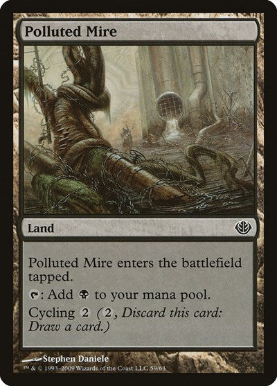 Polluted Mire (DDD) #59 Common (Lightly Played) Duel Decks: Garruk vs. Liliana Magic: The Gathering: 2009