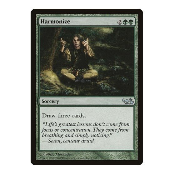 Harmonize (EVG) #22 Uncommon (Moderately Played) Duel Decks: Elves vs. Goblins Magic: The Gathering: 2007