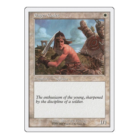 Eager Cadet (S00) #5 Common (Moderately Played) Starter 2000 Magic: The Gathering: 2000