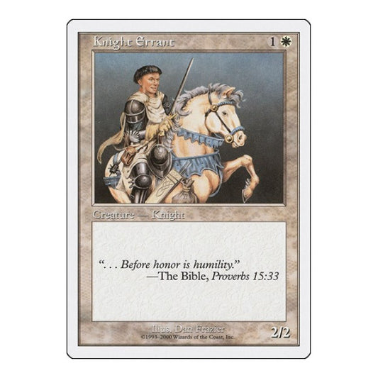 Knight Errant (S00) #7 Common (Moderately Played) Starter 2000 Magic: The Gathering: 2000