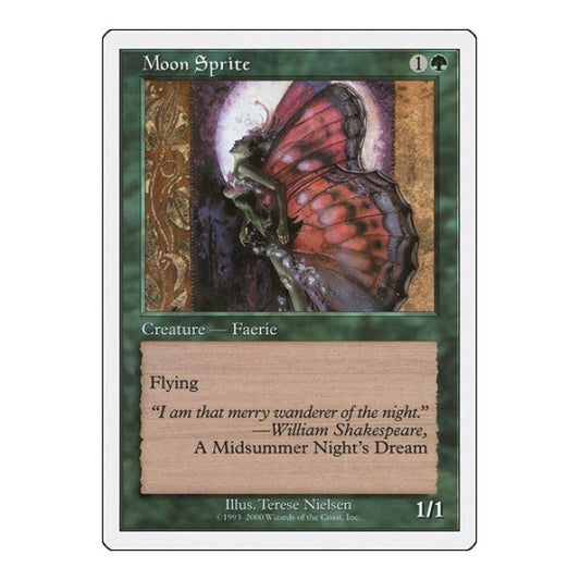 Moon Sprite (S00) #42 Uncommon (Moderately Played) Starter 2000 Magic: The Gathering: 2000