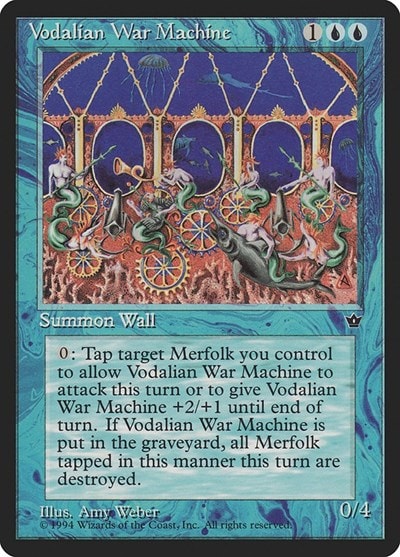 Vodalian War Machine (FEM) #32 Rare (Heavily Played) Fallen Empires Magic: The Gathering: 1994