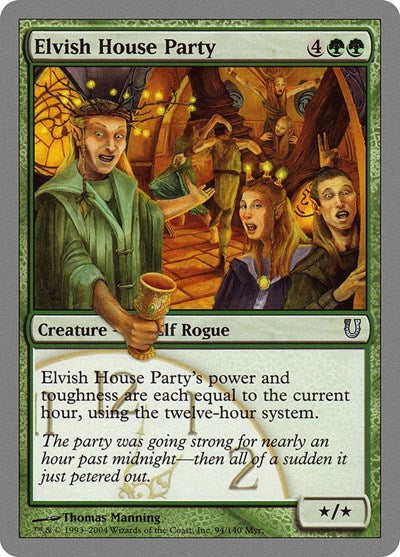 Elvish House Party (UNH) #94 Uncommon (Moderately Played) Unhinged Magic: The Gathering: 2004