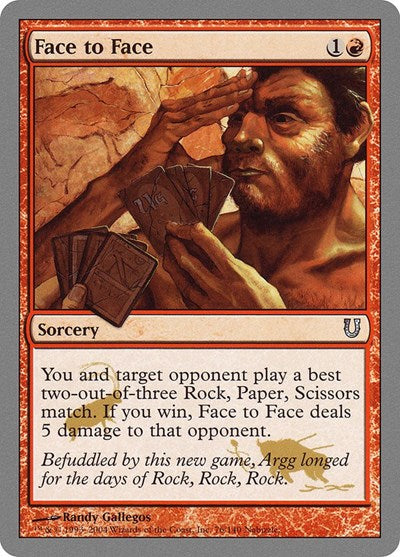 Face to Face (UNH) #76 Uncommon (Lightly Played) Unhinged Magic: The Gathering: 2004