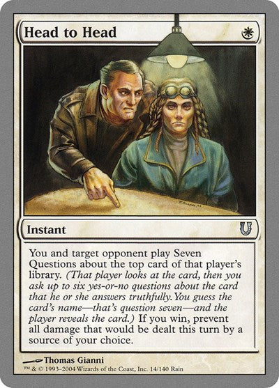 Head to Head (UNH) #14 Uncommon (Lightly Played) Unhinged Magic: The Gathering: 2004
