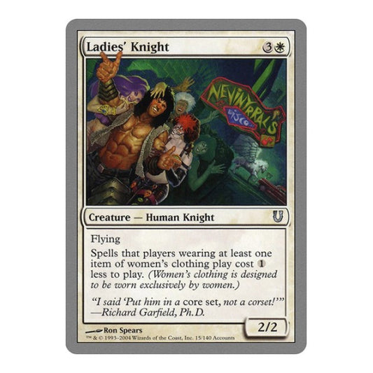 Ladies' Knight (UNH) #15 Uncommon (Lightly Played) Unhinged Magic: The Gathering: 2004