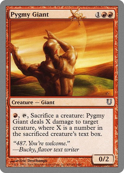 Pygmy Giant (UNH) #85 Uncommon (Moderately Played) Unhinged Magic: The Gathering: 2004