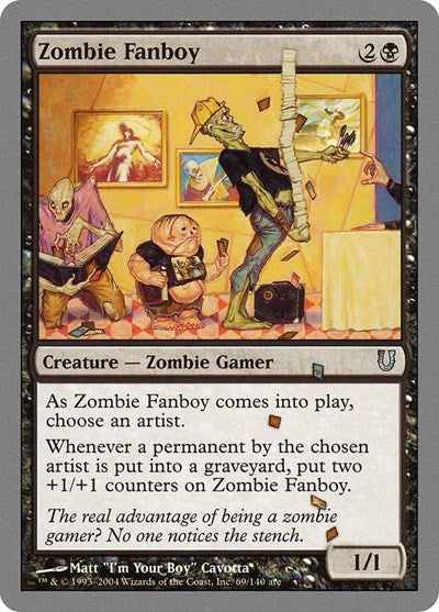 Zombie Fanboy (UNH) #69 Uncommon (Lightly Played) Unhinged Magic: 2004