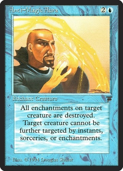 Anti-Magic Aura (LEG) #45 Common (Heavily Played) Legends Magic: The Gathering: 1994