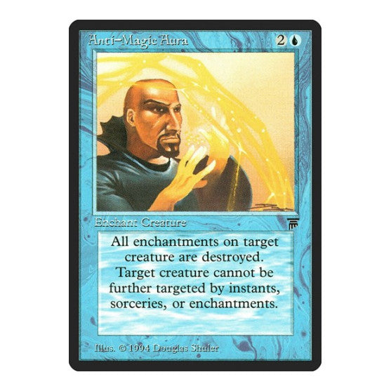 Anti-Magic Aura (LEG) #45 Common (Heavily Played) Legends Magic: The Gathering: 1994