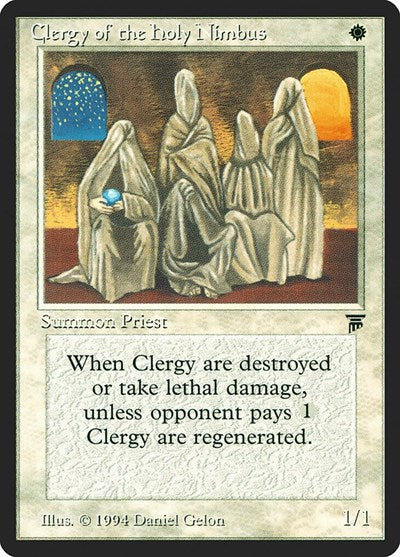 Clergy of the Holy Nimbus (LEG) #6 Common (Lightly Played) Legends Magic: The Gathering: 1994