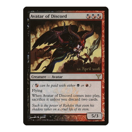 Avatar of Discord (PRE) #29 Promo (Foil Damaged) Prerelease Cards Magic: The Gathering: 2026
