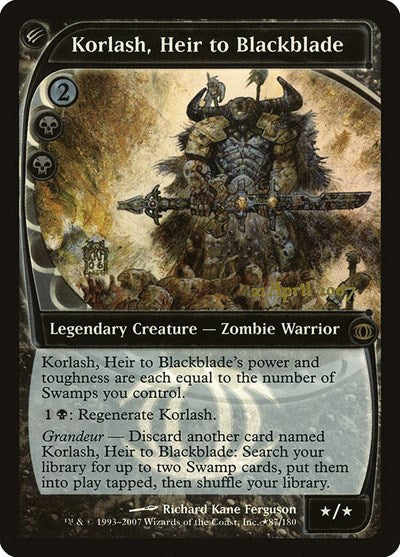 Korlash Heir to Blackblade (PRE) #87★ P (Foil Lightly Played) Prerelease Cards Magic: The Gathering: 2026