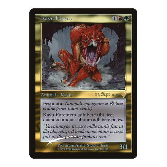 Raging Kavu (Latin) (PRE) #262 Promo (Foil Lightly Played) Prerelease Cards Magic: The Gathering: 2026