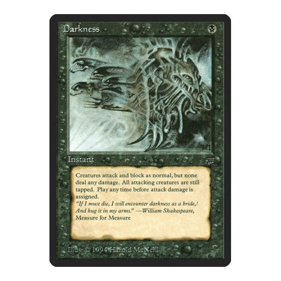 Darkness (LEG) #94 Common (Lightly Played) Legends Magic: The Gathering: 1994