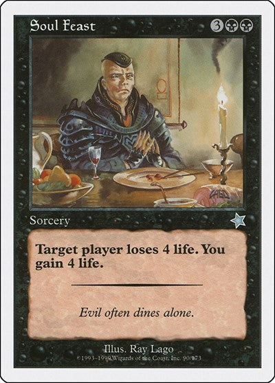 Soul Feast (S99) #90 Uncommon (Moderately Played) Starter 1999 Magic: The Gathering: 1999