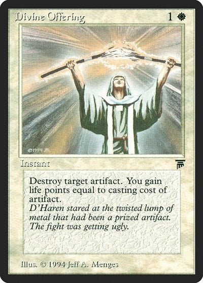 Divine Offering (LEG) #9 Common (Heavily Played) Legends Magic: The Gathering: 1994