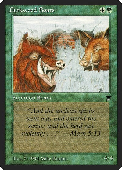 Durkwood Boars (LEG) #182 Common (Lightly Played) Legends Magic: The Gathering: 1994
