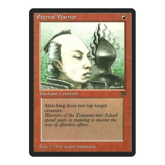 Eternal Warrior (LEG) #144 Uncommon (Lightly Played) Legends Magic: The Gathering: 1994