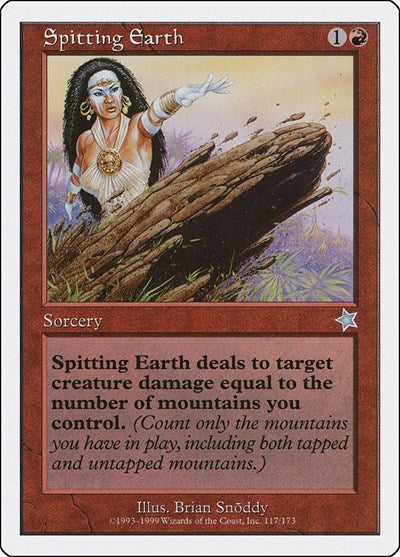 Spitting Earth (S99) #117 Uncommon (Moderately Played) Starter 1999 Magic: The Gathering: 1999