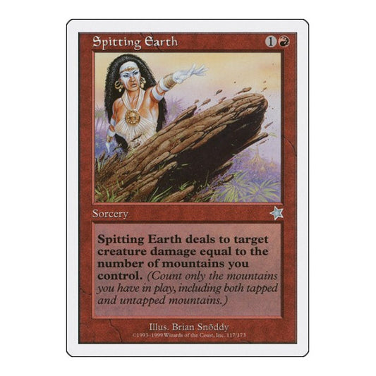 Spitting Earth (S99) #117 Uncommon (Moderately Played) Starter 1999 Magic: The Gathering: 1999