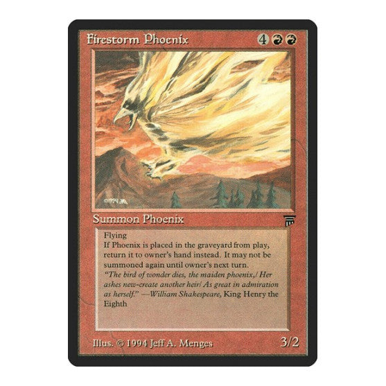 Firestorm Phoenix (LEG) #147 Rare (Near Mint) Legends Magic: The Gathering: 1994