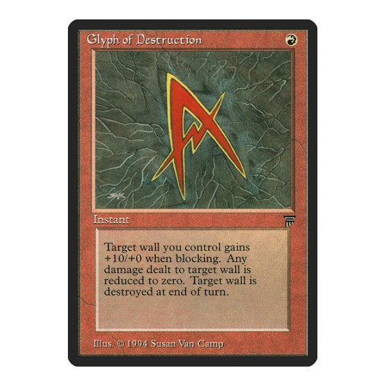 Glyph of Destruction (LEG) #150 Common (Moderately Played) Legends Magic: The Gathering: 1994