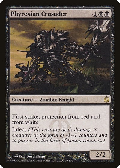 Phyrexian Crusader (MBS) #50 Rare (Lightly Played) Mirrodin Besieged Magic: The Gathering: 2011