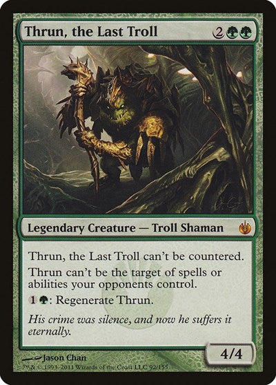Thrun the Last Troll (MBS) #92 Mythic Rare (Moderately Played) Mirrodin Besieged Magic: The Gathering: 2011