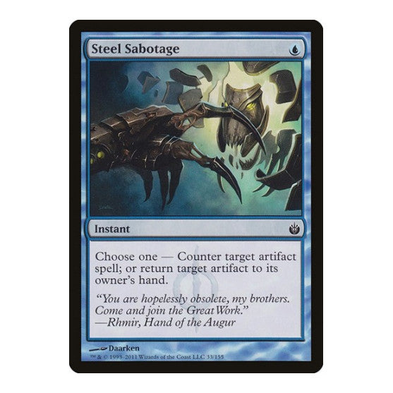 Steel Sabotage (MBS) #33 Common (Lightly Played) Mirrodin Besieged Magic: The Gathering: 2011