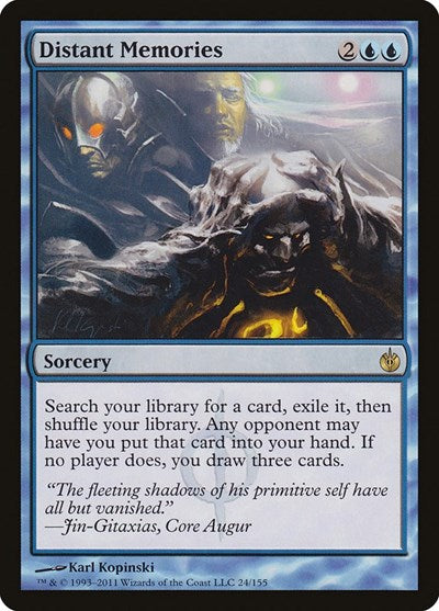 Distant Memories (MBS) #24 Rare (Lightly Played) Mirrodin Besieged Magic: The Gathering: 2011