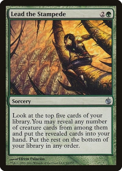 Lead the Stampede (MBS) #82 Uncommon (Moderately Played) Mirrodin Besieged Magic: The Gathering: 2011