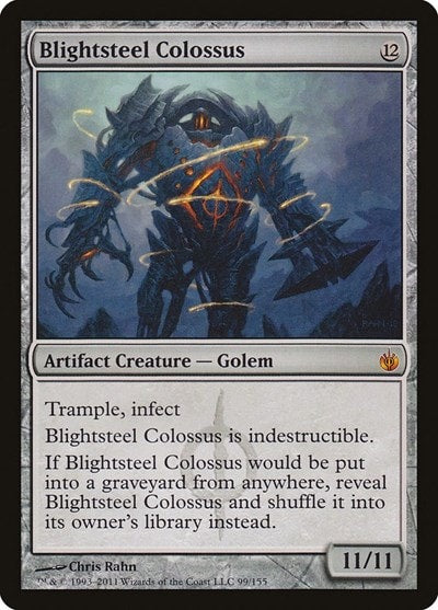 Blightsteel Colossus (MBS) #99 Mythic Rare (Heavily Played) Mirrodin Besieged Magic: The Gathering: 2011