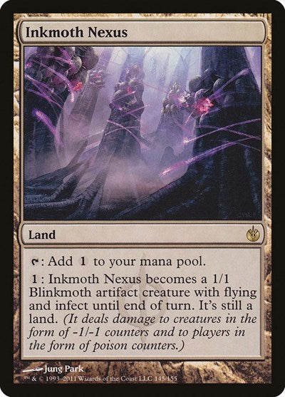 Inkmoth Nexus (MBS) #145 Rare (Lightly Played) Mirrodin Besieged Magic: The Gathering: 2011