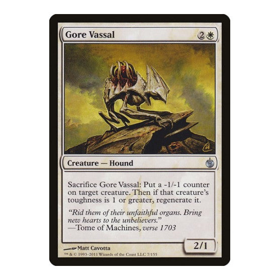 Gore Vassal (MBS) #7 Uncommon (Lightly Played) Mirrodin Besieged Magic: The Gathering: 2011