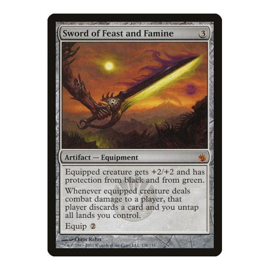 Sword of Feast and Famine (MBS) #138 Mythic Rare (Heavily Played) Mirrodin Besieged Magic: The Gathering: 2011