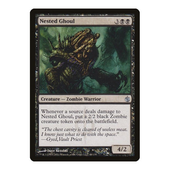 Nested Ghoul (MBS) #48 Uncommon (Lightly Played) Mirrodin Besieged Magic: The Gathering: 2011