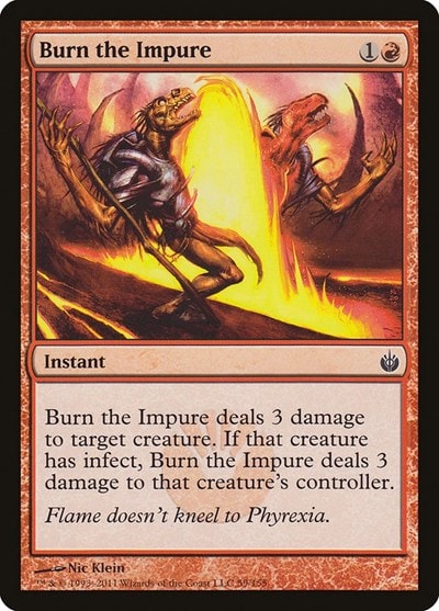 Burn the Impure (MBS) #59 Common (Moderately Played) Mirrodin Besieged Magic: The Gathering: 2011