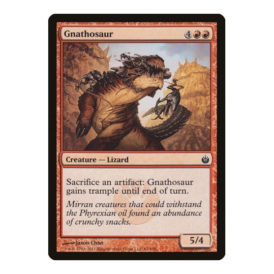 Gnathosaur (MBS) #63 Common (Lightly Played) Mirrodin Besieged Magic: The Gathering: 2011