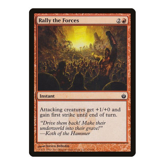 Rally the Forces (MBS) #73 Common (Lightly Played) Mirrodin Besieged Magic: The Gathering: 2011