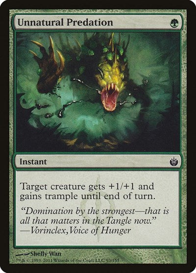 Unnatural Predation (MBS) #93 Common (Lightly Played) Mirrodin Besieged Magic: 2011