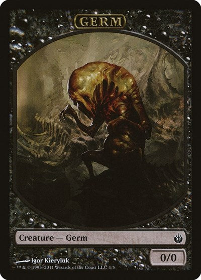 Germ Token (MBS) #1 T (Moderately Played) Mirrodin Besieged Magic: 2011