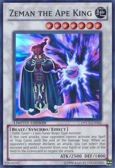 Zeman the Ape King (DPCT/DPC5) #DPC5-EN002 Super Rare (Limited Near Mint) 2011 Duelist Pack Tin YuGiOh: 2011