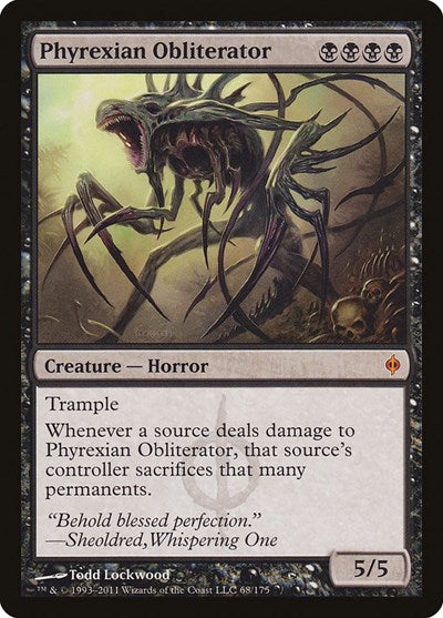 Phyrexian Obliterator (NPH) #68 Mythic Rare (Lightly Played) New Phyrexia Magic: The Gathering: 2011