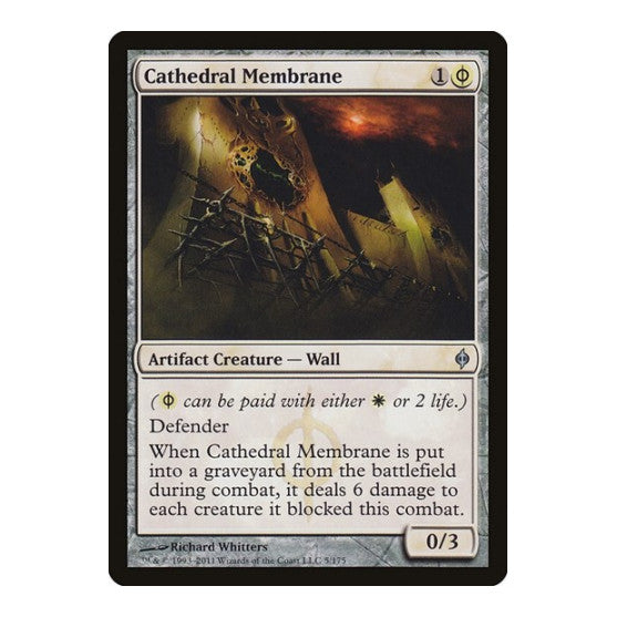 Cathedral Membrane (NPH) #5 Uncommon (Lightly Played) New Phyrexia Magic: The Gathering: 2011