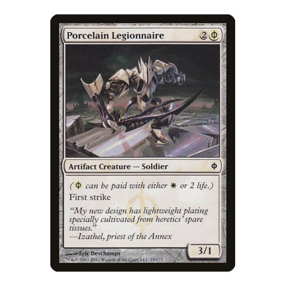 Porcelain Legionnaire (NPH) #19 Common (Lightly Played) New Phyrexia Magic: The Gathering: 2011