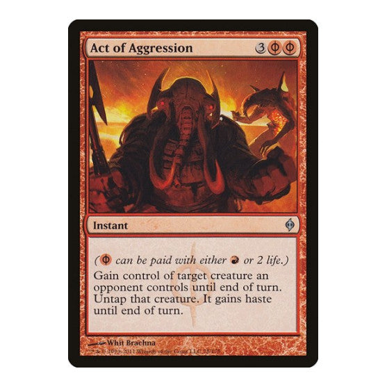 Act of Aggression (NPH) #78 Uncommon (Lightly Played) New Phyrexia Magic: The Gathering: 2011