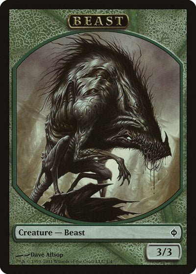 Beast Token (NPH) #1 T (Lightly Played) New Phyrexia Magic: The Gathering: 2011